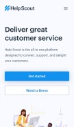 How helpscout.com looks like on a mobile device such as an iPhone.