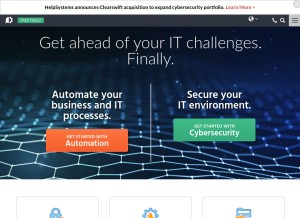 How helpsystems.com looks like on a tablet such as an iPad.