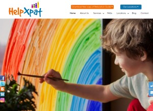 How helpxpat.com looks like on a tablet such as an iPad.