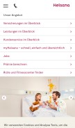 How helsana.ch looks like on a mobile device such as an iPhone.