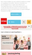 How hema.nl looks like on a mobile device such as an iPhone.