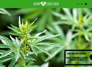 How hempcooltura.com looks like on a tablet such as an iPad.