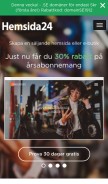 How hemsida24.se looks like on a mobile device such as an iPhone.