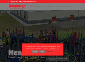 How henderson-recreation.com looks like on a tablet such as an iPad.