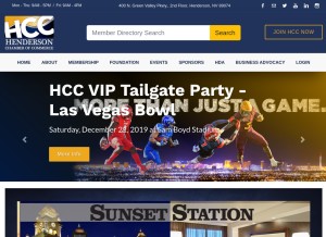 How hendersonchamber.com looks like on a tablet such as an iPad.