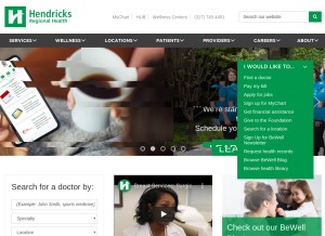 How hendricks.org looks like on a tablet such as an iPad.