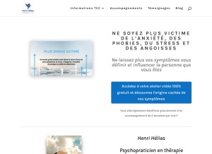 How henrihelias.fr looks like on a tablet such as an iPad.