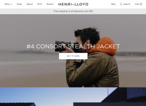 How henrilloyd.com looks like on a tablet such as an iPad.