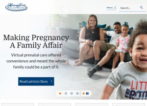 How henryford.com looks like on a tablet such as an iPad.