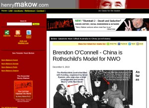 How henrymakow.com looks like on a tablet such as an iPad.