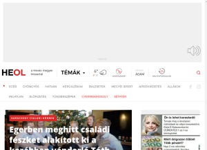 How heol.hu looks like on a tablet such as an iPad.