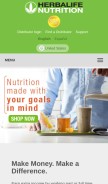 How herbalife.com looks like on a mobile device such as an iPhone.