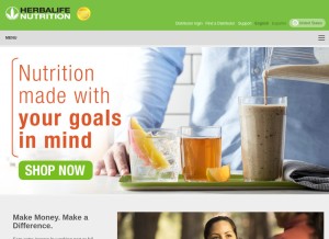 How herbalife.com looks like on a tablet such as an iPad.