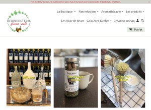 How herboristerieplaisirsante.com looks like on a tablet such as an iPad.