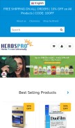 How herbsproindia.com looks like on a mobile device such as an iPhone.
