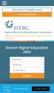 How hercjobs.org looks like on a mobile device such as an iPhone.