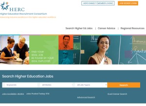 How hercjobs.org looks like on a tablet such as an iPad.