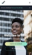 How here.com looks like on a mobile device such as an iPhone.