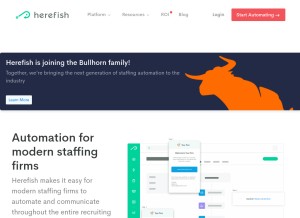 How herefish.com looks like on a tablet such as an iPad.