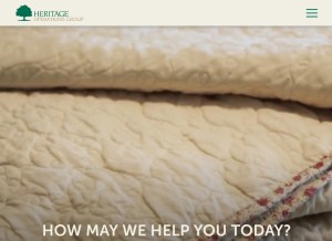 How heritageofcare.com looks like on a tablet such as an iPad.