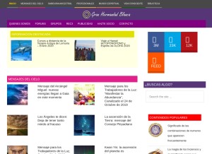 How hermandadblanca.org looks like on a tablet such as an iPad.