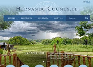 How hernandocounty.us looks like on a tablet such as an iPad.