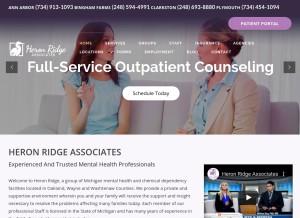 How heronridgeassocs.com looks like on a tablet such as an iPad.