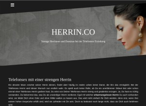 How herrin.co looks like on a tablet such as an iPad.