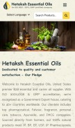 How hetakshessentialoils.com looks like on a mobile device such as an iPhone.