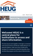 How heug.org looks like on a mobile device such as an iPhone.