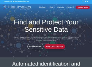 How heurekasoftware.com looks like on a tablet such as an iPad.