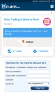 How heures.be looks like on a mobile device such as an iPhone.
