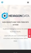 How hexagondata.com looks like on a mobile device such as an iPhone.