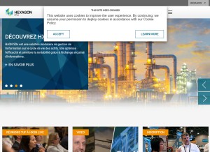 How hexagonppm.com looks like on a tablet such as an iPad.