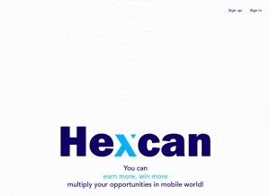 How hexcan.com looks like on a tablet such as an iPad.