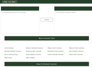 How hextodec.org looks like on a tablet such as an iPad.