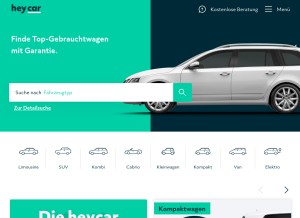 How hey.car looks like on a tablet such as an iPad.