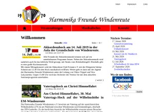 How hfw1970.de looks like on a tablet such as an iPad.
