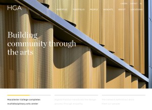 How hga.com looks like on a tablet such as an iPad.