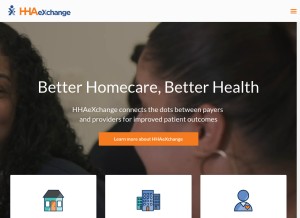 How hhaexchange.com looks like on a tablet such as an iPad.