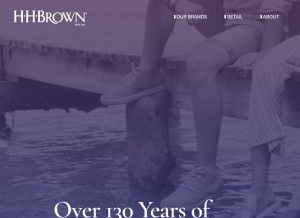 How hhbrown.com looks like on a tablet such as an iPad.