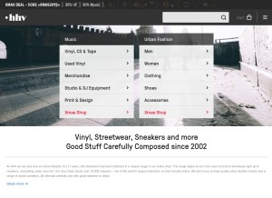 How hhv.de looks like on a tablet such as an iPad.