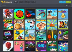 How hi.alisgame.com looks like on a tablet such as an iPad.