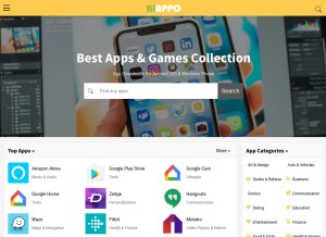 How hiappo.com looks like on a tablet such as an iPad.