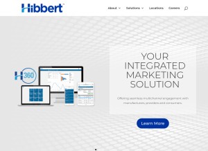 How hibbertgroup.com looks like on a tablet such as an iPad.
