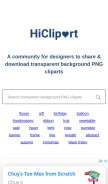 How hiclipart.com looks like on a mobile device such as an iPhone.