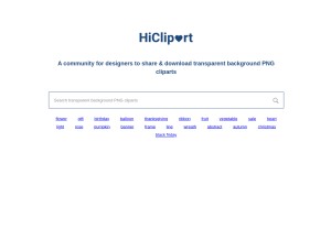 How hiclipart.com looks like on a tablet such as an iPad.