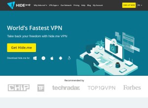 How hide.me looks like on a tablet such as an iPad.