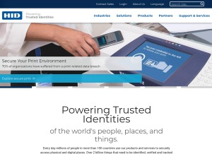 How hidglobal.com looks like on a tablet such as an iPad.