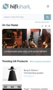 How hifishark.com looks like on a mobile device such as an iPhone.